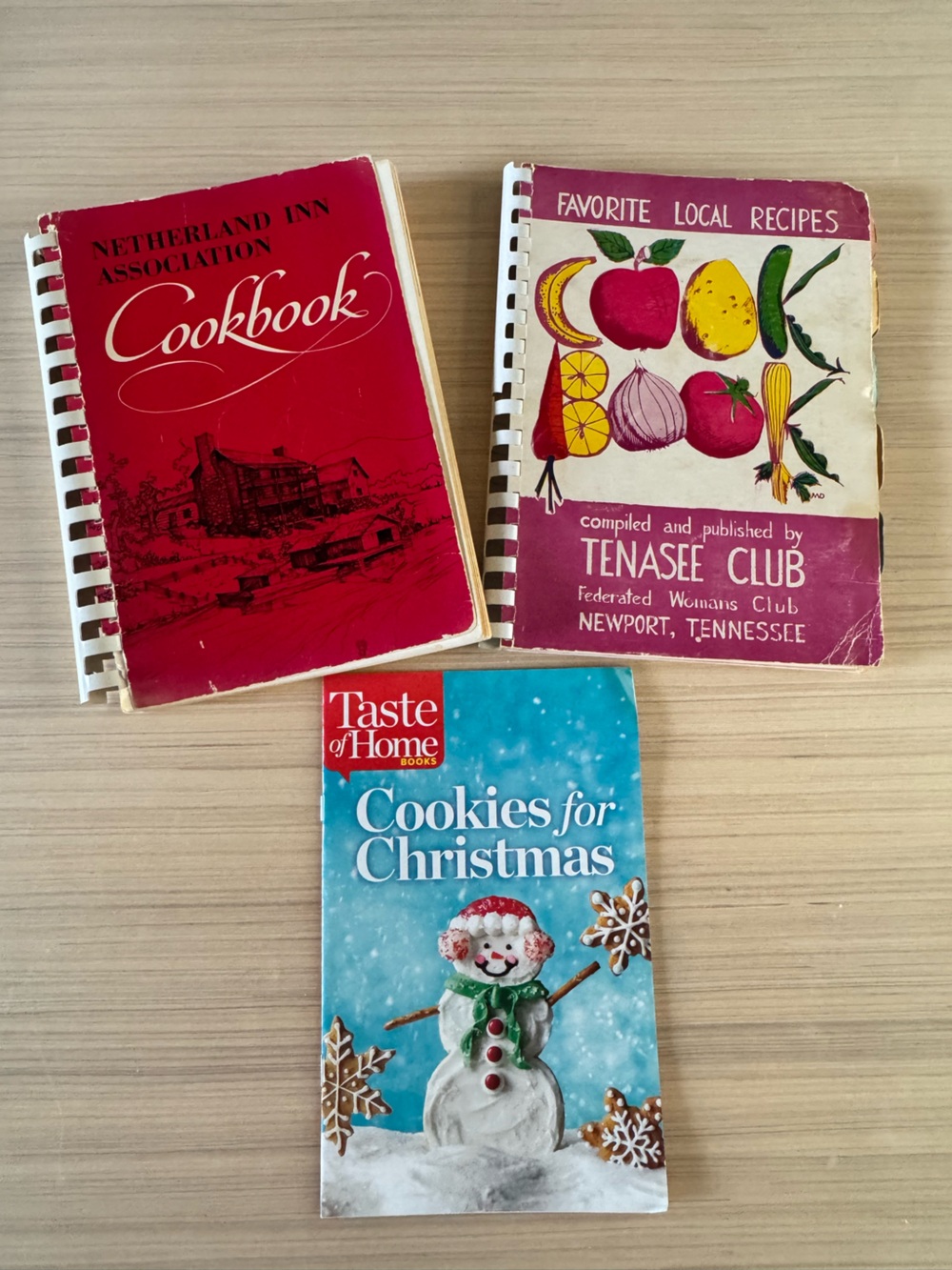 Vintage Recipe Cookbook Lot Spiralbound paperback